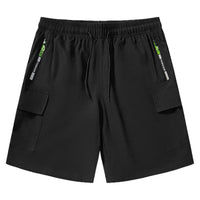 Mens Stretchy, Loose-Fitting Multi-Pocket Work Shorts