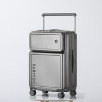 2026 New Large Capacity Front Opening Aluminum Frame Luggage With ABS PC Zipper Boarding Box 20-28 Inches