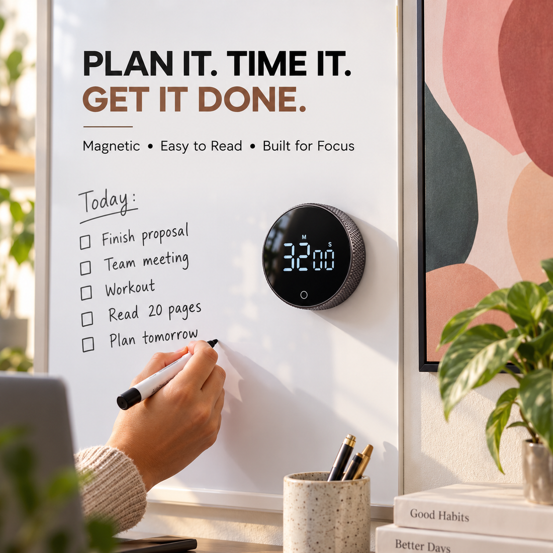 Focus Timer – Magnetic Digital Timer for Deep Work & ADHD-Friendly Productivity | Everyday Home Deal