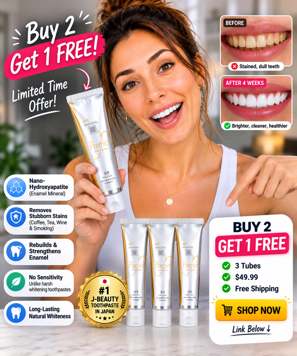 APAGARD Premio Premium Whitening Toothpaste (105g) – Advanced Nano-Hydroxyapatite Enamel Repair | Everyday Home Deal
